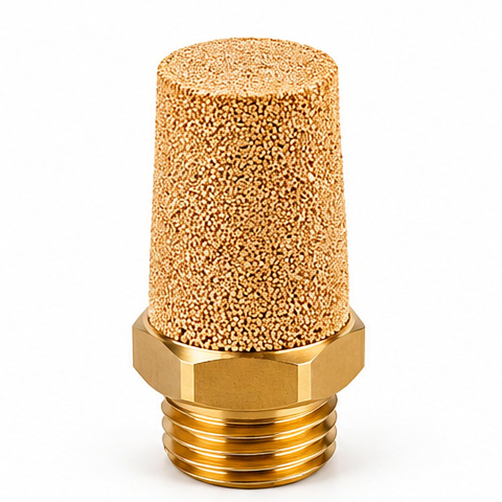 Brass Silencer PST-08 Pneumatic Exhaust Muffler / Silencer Port/Model Size: PST-08 Used To Reduce Exhaust Noise; Exact Flow And Pressure Ratings Are Not Specified In The Visible Catalogue Brass Silencer