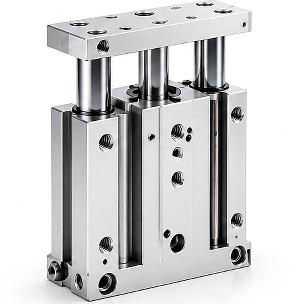 Guided Compact Cylinder 25×30 Mm – Non-Magnetic Piston | Bore: 25 Mm | Stroke: 30 Mm | Body/Seal: Aluminium Alloy / NBR (Proposed) | Temperature: Typically −5 To 70 °C; Verify Series | Guided Actuator; Confirm Allowable Side Loads And Moments. 25 Mm 30 Mm Double-Acting Without Cushioning Non-Magnetic Piston 0.1–1.0 Mpa (Verify Series)