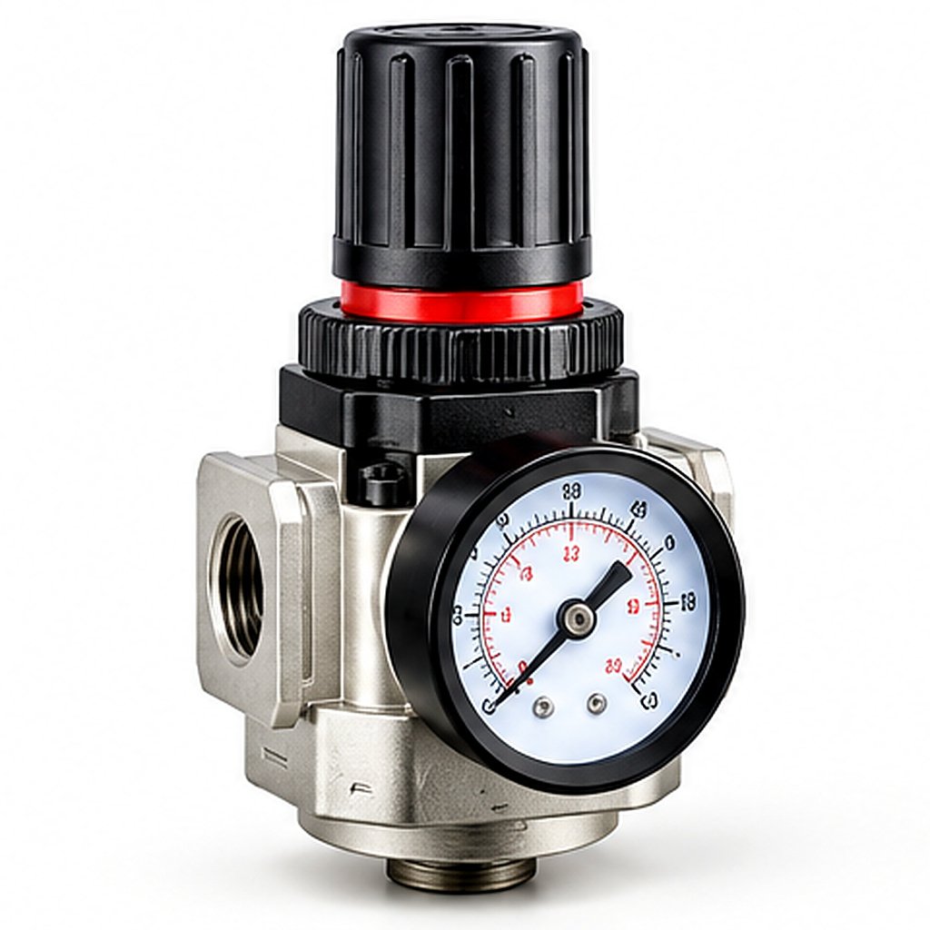 FRL / Air Preparation Unit QFRH-03 Compressed-Air Pressure Regulator Port Size: 3/8 In; Medium: Compressed Air AR/AW Family Set-Pressure Range 0.05–0.85 Mpa; G Family 0.15–0.9 Mpa; QFRH Range 0.15–3.5 Mpa (Catalogue Series-Specific) QFRH Air Regulator